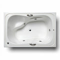 Banheira de hidromassagem 150 x 100 x 60cm branca com sistema de jatos